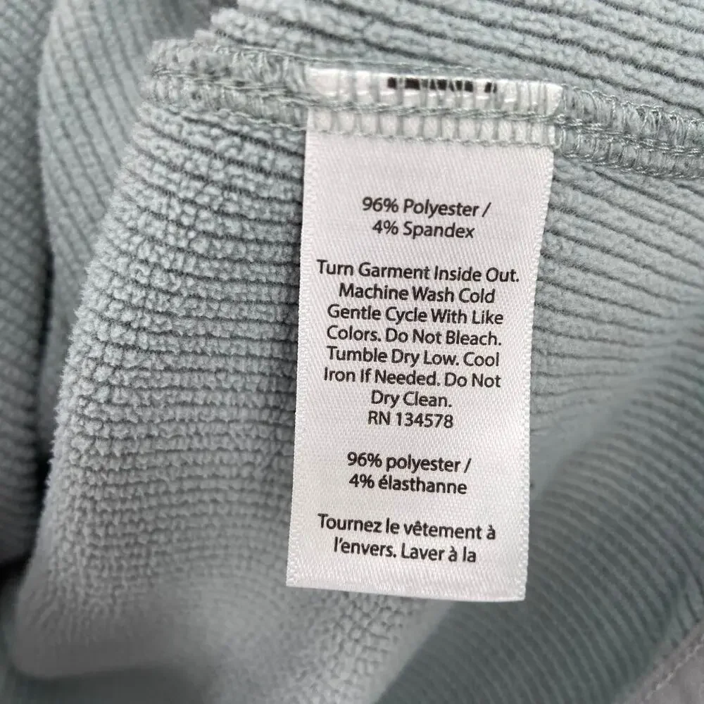 Vineyard Vines Jacket Womens Size L Gray Green Stripe Full Zip Asymmetric Zip
